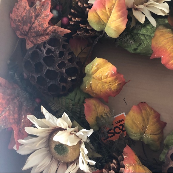 NWT Faux Autumn Wreath for Front Door Harvest Wreath Fall Decor - Picture 5 of 14